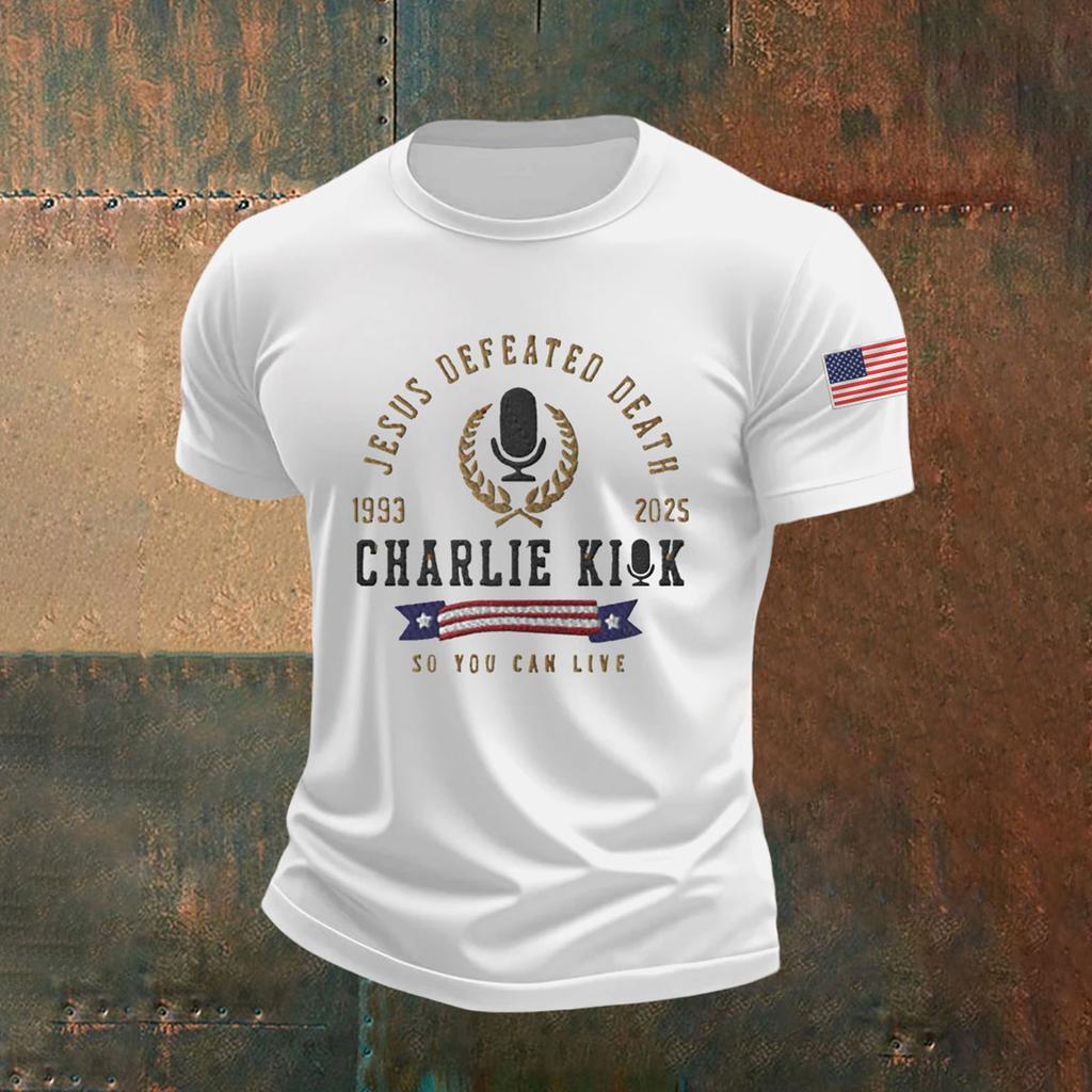 Men's Printed Short Sleeve T-Shirt Men's Loose Casual Short Sleeve Top