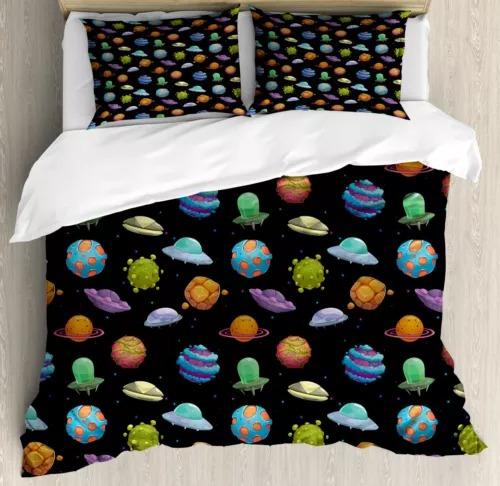 Ufo Duvet Cover Set Bed Decoration First Choice Gift Suitable For Children Boys Girls And Adults Soft Comfortable Breathable