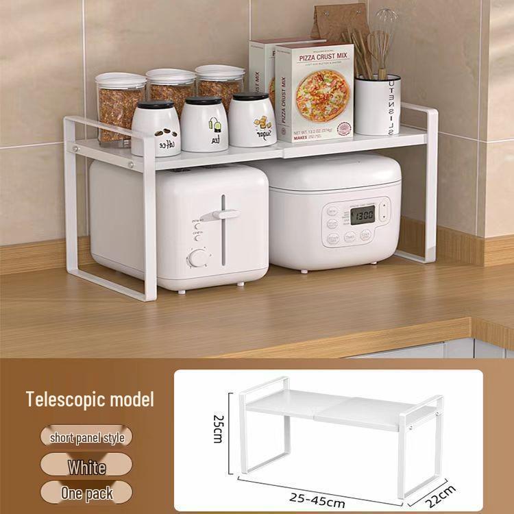 Retractable Layered Storage Shelf - Nail-Free Iron Organizer for Dorms