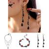Blood Drop Tassel Bat Necklace Bracelet Earrings For Alternative Fashion