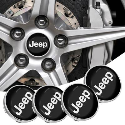 4 Peças 60MM Calota Central de Roda de Carro Acessórios para Carro para JK Gladiator Compass Renegade Grand Cherokee Wrangler