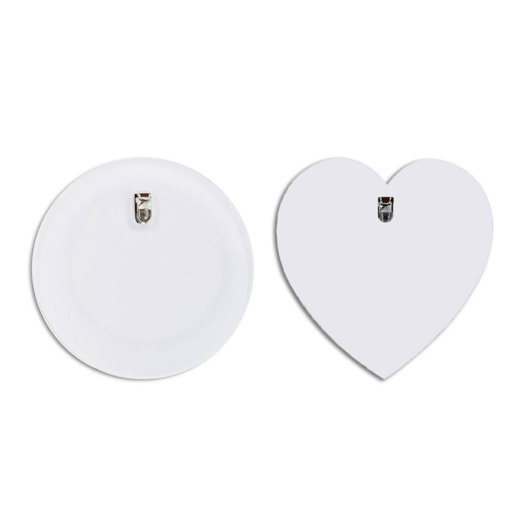 Sublimation Blank Badge DIY Heat Transfer Button Pin Personalized Acrylic Brooch With LED Light for DIY Crafts Lapel