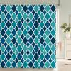 Waterproof Polyester Fabric 3D Bath Curtain Geometric Figure for Bathroom Curtain Shower Curtain Long 180*200cm