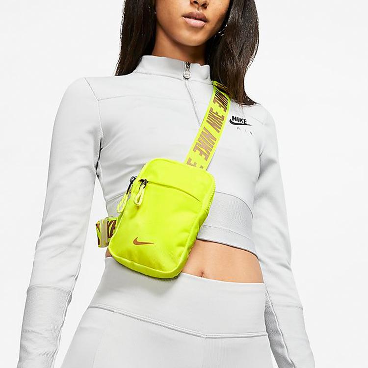 Nike Polyamide With Polyester Fanny Pack, Sling Bag, Crossbody Bag Regular Unisex Lemon Casual BA5904-757