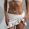 Gold Sea Star Imitation Pearl Body Chain Shell Beads Belly Chains Starfish Waist Chain  Bikini
