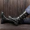 Fashion Large Size 46 Winter Men Long Cotton Boots Cool High Top Men Boots Fashion Leather Platform Boots Personalized Botas Para Hombre