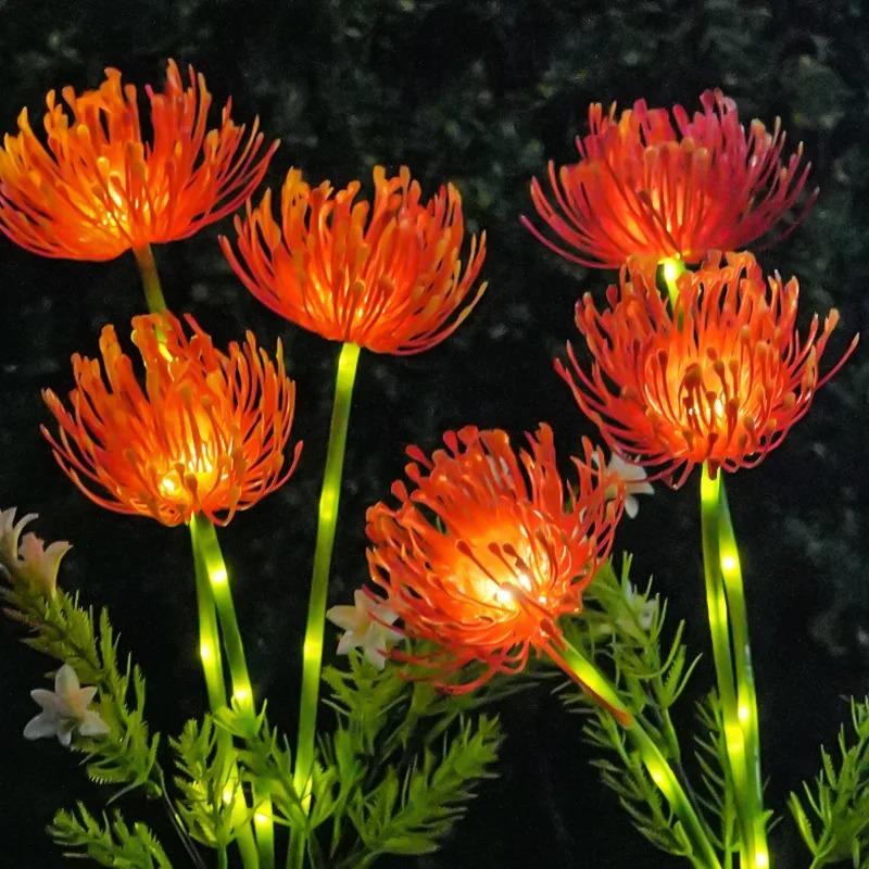 Outdoor Solar Shore Flower Lights, Waterproof LED Garden Stake Lamps, Decorative Landscape Lighting for Courtyard Lawn Patio Yard Decor
