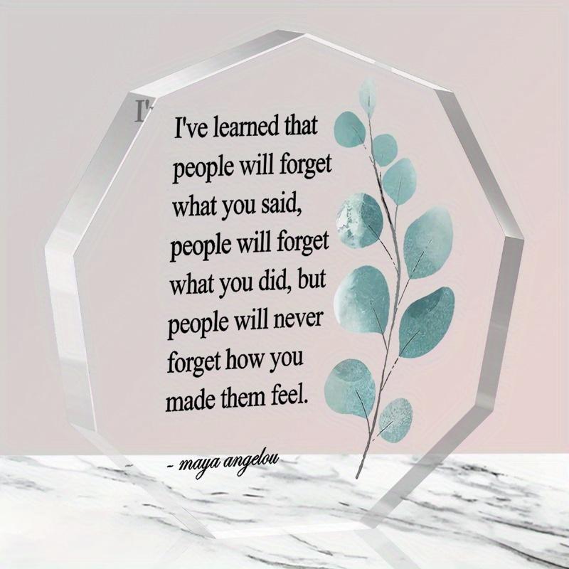 

2D Flat Acrylic Maya Angelou Decoration, Indoor and Outdoor Decoration - No Battery/electricity Required, Free Day Decoration, Shop Dec 10*10cm