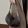 Underarm Leather Casual Lazy Style Dumpling Handbag Fashi Exquisite Versatile Croissant Texture Unique Simple Casual Daily