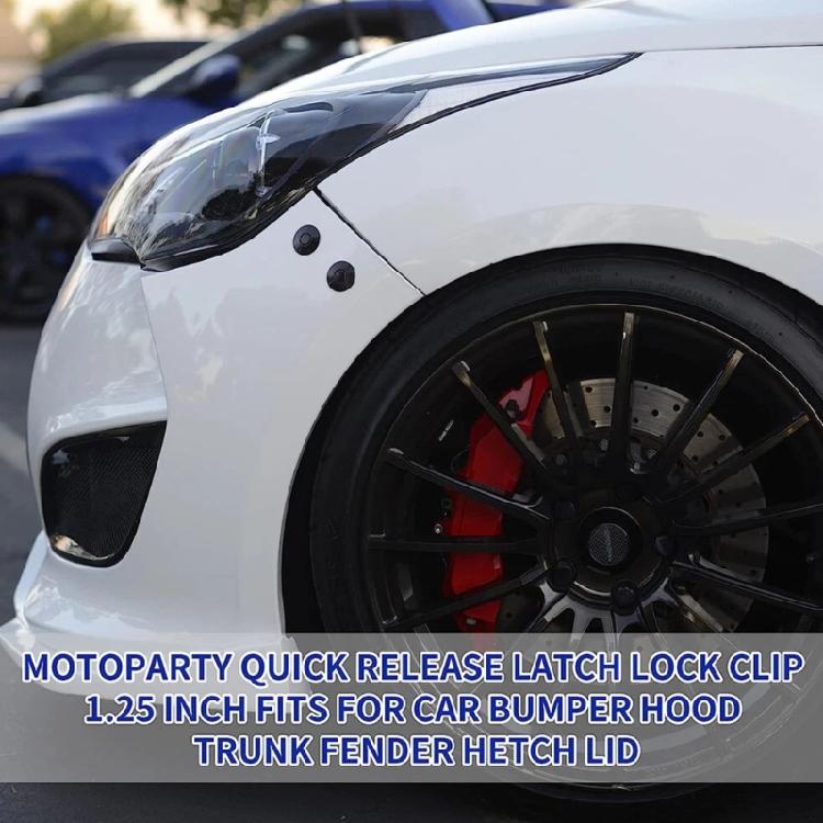 30mm Engine Cover Lock Invisible Anti Theft System Universal Push Button Bonnet Lock For Car Modification