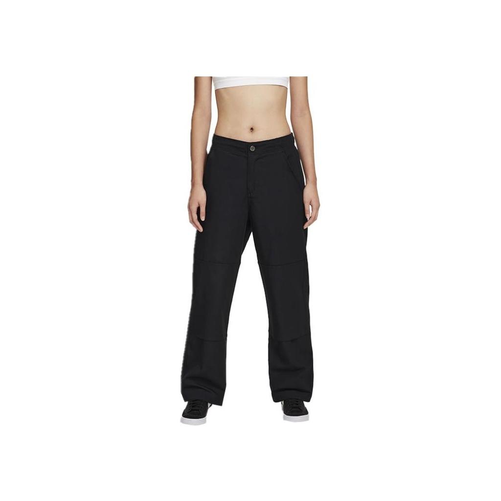 Nike SB Comfortable Soft Solid Color Mid Waist Straight Leg Casual Pants Unisex Bottoms Black FV7350-010