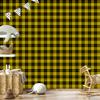 Yellow Checkered Wallpaper Yellow, Black and Ochre for Living Room and Bedroom 50x1000