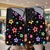 Colorful Pentagram Patterned Glass Phone Case Suitable for Samsung Galaxy S26 S25 S24 S22 S21 S20 FE/Ultra/Plus Hard Case