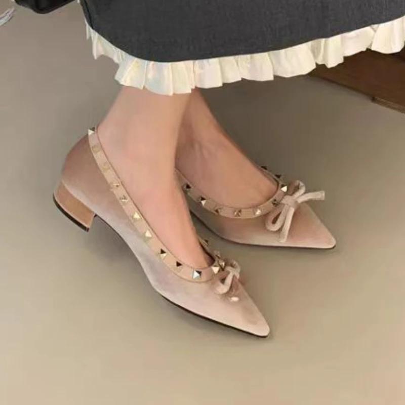 2024 Women Ballet Flats Shoes Spring Summer New Casual Walking Loafers Pointed Toe Women Designer Lightweight Slip On Sneakers