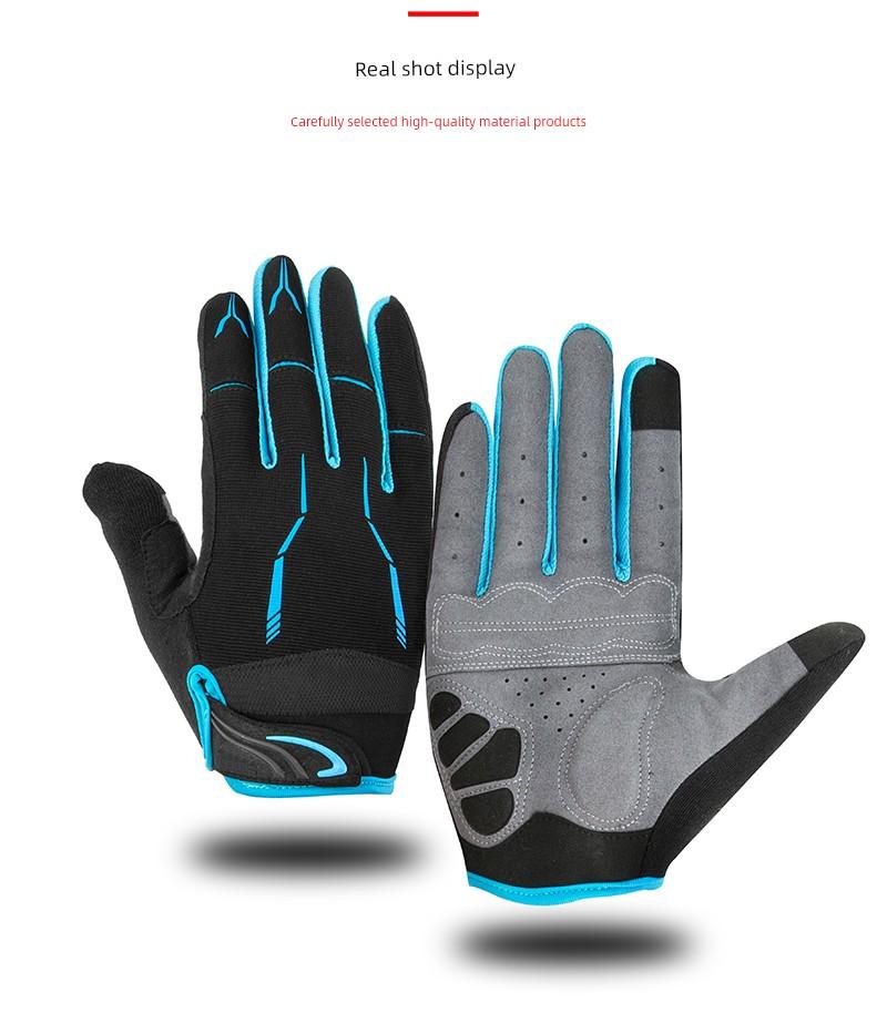 Export Shock-Absorbing, Non-Slip, Wear-Resistant, Touch-Screen, Breathable Outdoor Sports Cycling Full-Finger and Half-Finger Cycling Gloves