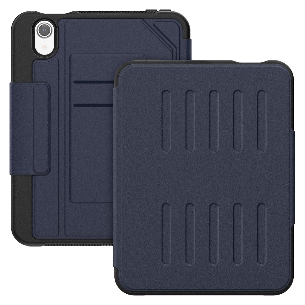 For iPad mini (2024)/(2021) Case with Card Slots PC + TPU + PU U-Shape Stand Tablet Cover