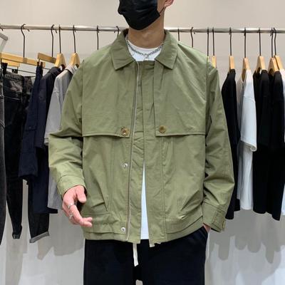 Große Größe Frühling und Sommer Koreanische Version Herren Reversjacke vielseitiger Trend Splicing Freizeitjacke