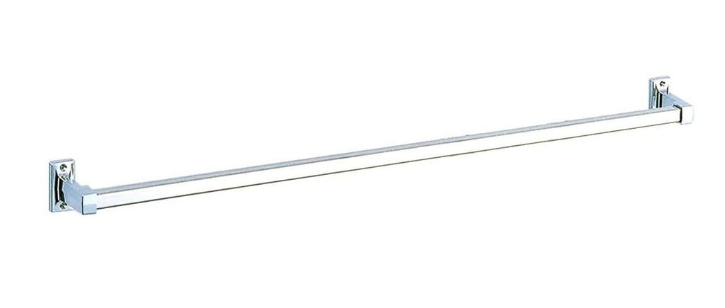 Takubo Industries Deluxe Towel Bar, Square, Stainless Steel, Total Length 75.7cm, ZT-75