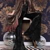 Women's Fashionable Color Vintage Velvet Flare Pants High Waist Stretchy Pant Casual Bell Bottom