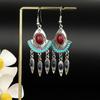 Retro Miao Silver Tassel Earrings: Ethnic Yunnan Long Dangle Women's Jewelry