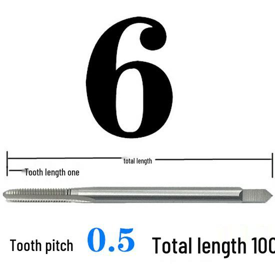 Extended Shank Fine Thread Tap for Hand and Machine Use, Non-standard Sizes M4-M24