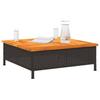 Vidaxl Stolik Ogrodowy, Czarny, 70X70X25 Cm, Rattan I Drewno Akacjowe