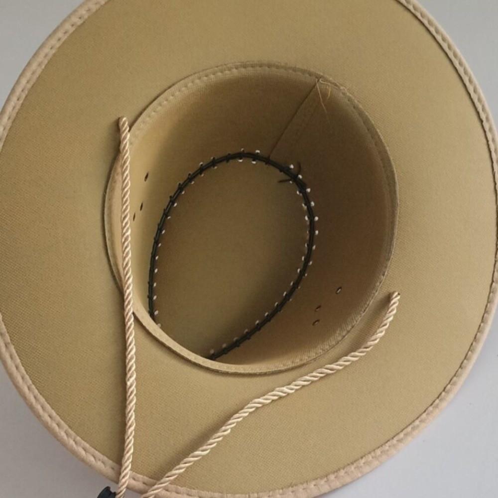 New Artificial Suede Western Cowboy Hat Tibetan Style Curved Brim Top Hat Soft Ethnic Jazz Fedora Hats Outdoor Riding