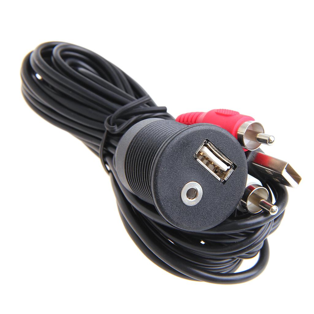 Universelles USB 3,5mm auf 2RCA Adapterkabel HighSpeed USB2.0 Verlängerungskabel 100CM 39,37in