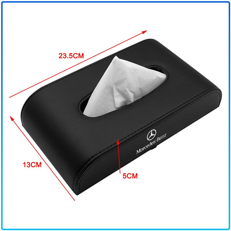 AABIG1 Car Tissue Box Holder Armrest Box Storage Case For Mercedes Benz W212 W211 W213 W203 W205 W204 A C E B R Class Car Accessories