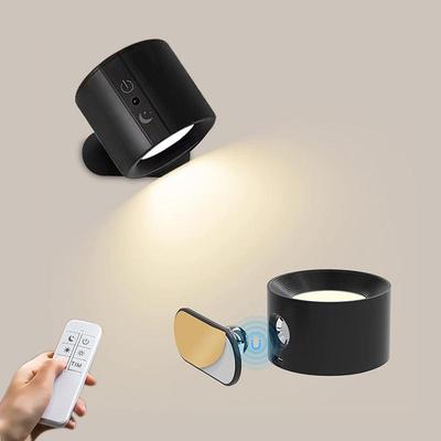 Rechargeable Wireless Bedroom Wall Lamp & Bedside Reading Light with Remote Control, No Drilling Needed.