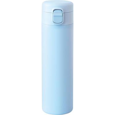 Wahei Freiz Dishwasher Safe Seamless Water Bottle Mug Bottle 500ml Light Blue One-Touch Stopper Vacuum Insulated Bottle Thermal/Cold RH-1699