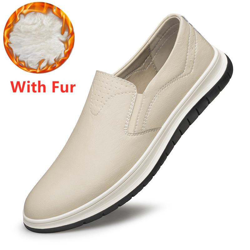 Fashion Men All-match Walking Shoes Genuine Leather Mens Loafers Male Comfortable Business Shoe Luxury Brand Men Vintage Casual Footwear