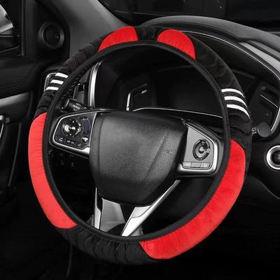 Cartoon Monster Plush Car Steering Wheel Cover - Cute & Creative Design