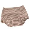 Women's Retro Stripe Low-Rise Cotton Antibacterial Boxer Briefs with Extended Crotch