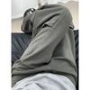 Gray Overalls, New Retro High-waisted Loose and Lazy Wide-leg Jeans, Thin Floor Pants