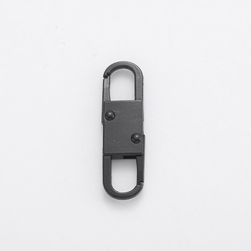 S-Shaped Alloy Mini Double-Headed Zipper Pull with Adjustable 8-Character Spring Buckle