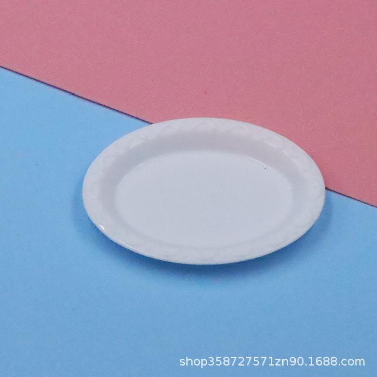 Doll House Simulation Mini Oval Pastry Plate Dessert Plate Mini Food Play Tableware Play House Small Toys