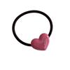 Gold Label Heart-Shaped Acetate Candy Color Hair Tie - High Elasticity, Cute High Ponytail Rubber Band