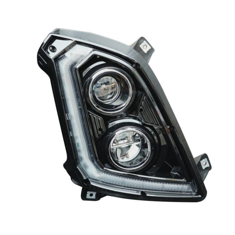 

Compatible with Liuzhou Chenglong H7, H5, and M3 Dual Lens LED Headlight Assembly. Laser Cube Headlight Driver Side (Left) Single