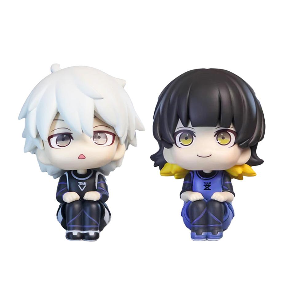 11CM Isagi Yoichi Doll Blue Lock Action Figures Q Version Chigiri Hyoma Bachira Meguru Nagi Seishiro Figure PVC Ornament Toys