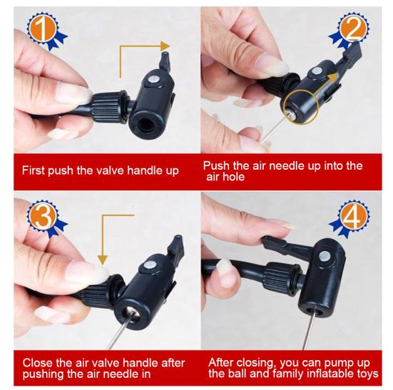 Portable High Pressure Bycycle Tire Basketball Football Manual Air Pump Inflator