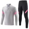 Mens Half-Zip Long Sleeve Soccer Training Jacket Set Winter Sportswear Basketball Football Practice
