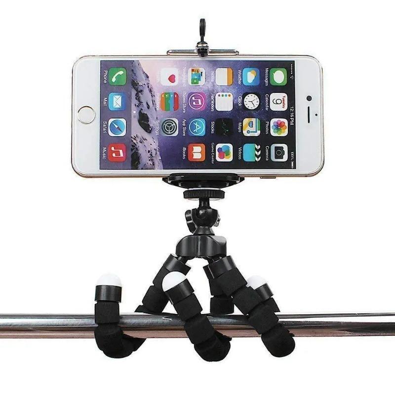 Sponge Octopus Tripod - Universal Lazy Phone Holder & Portable Camera Stand with Mobile Phone Clip