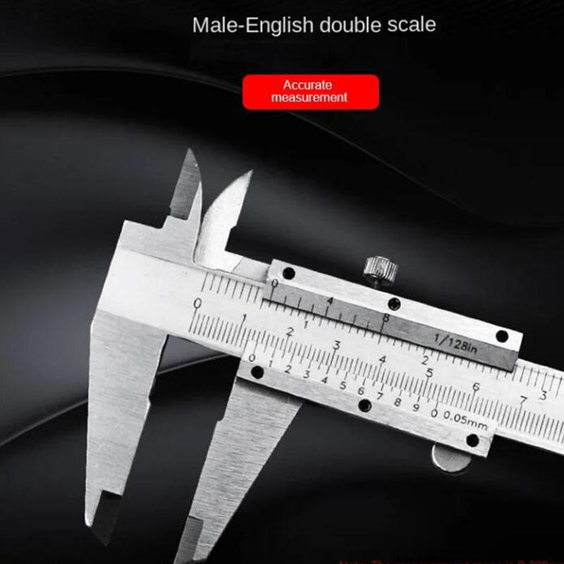 Professioneller Industrieller Messschieber Kohlenstoffstahl Präzisionsmessung Vierfachnutzung Präzisionsmetrisches Messwerkzeug Neu