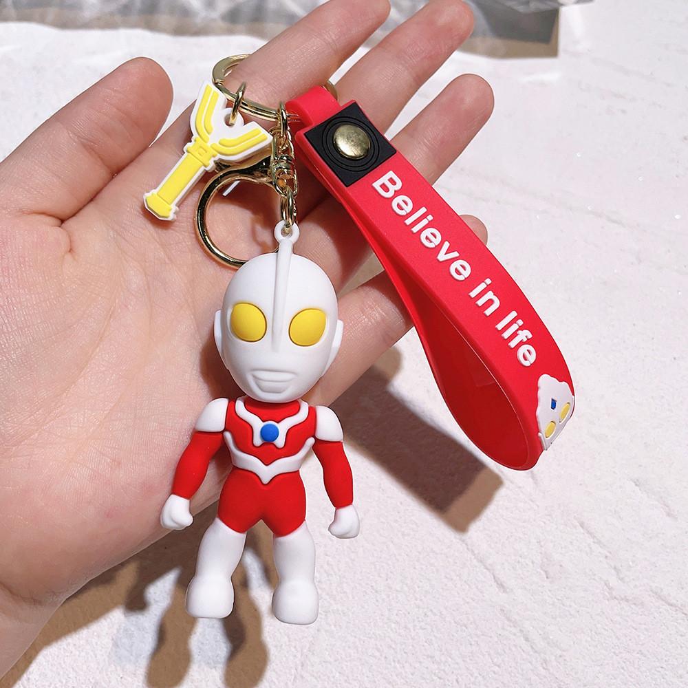 Adorable Ultraman Keychain Silicone Accessories For Backpack And Christmas Tree