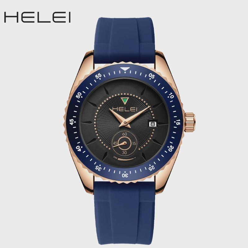 

Мужские спортивные часы Топ Бренд Роскошные Военные Водонепроницаемые Мужские Часы Кварцевые Бизнес Кожаные Наручные Часы синий