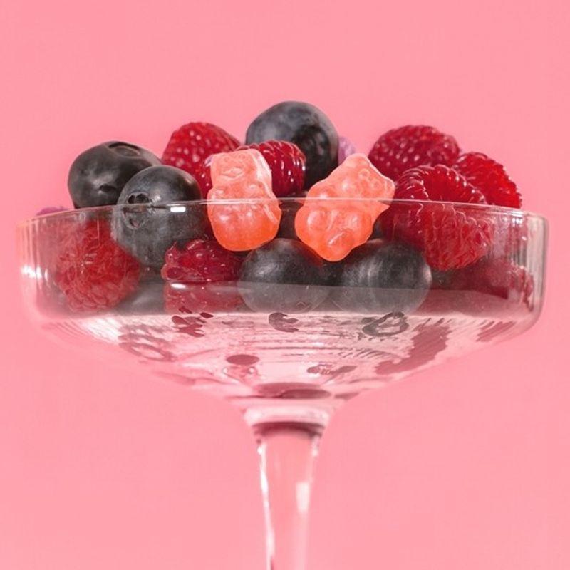 Wicked Lab Pink Gummy Bears, 1 bottle, High-Concentration Biotin Multivitamin, Plant-Based Vegan Jelly (40 gummies)