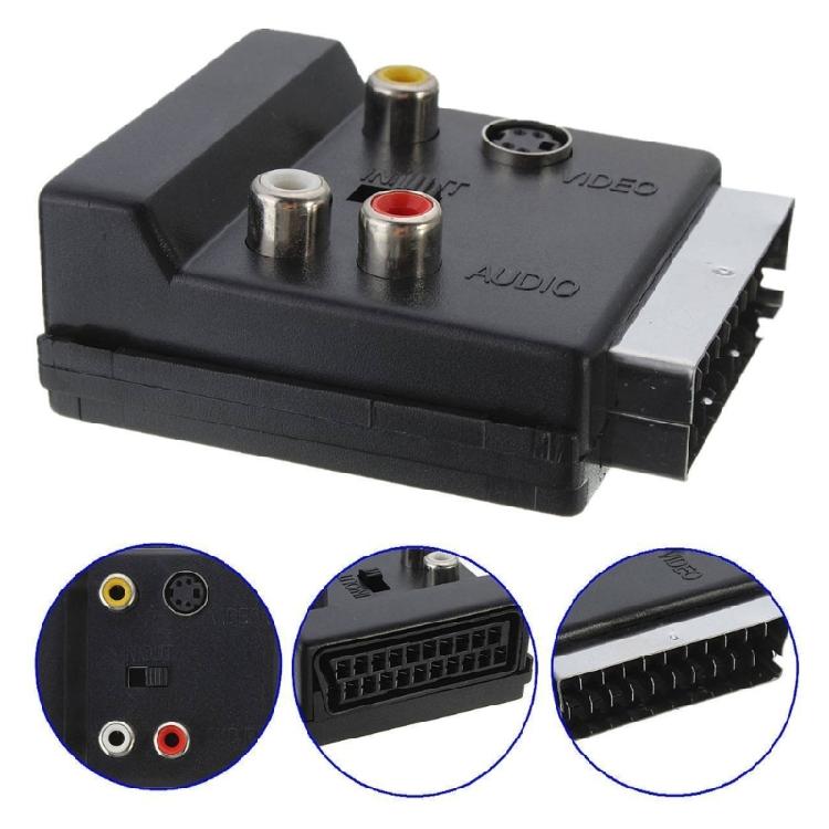 Switching Equipped SCART AV Adapter Slip Proof ABS Metal Housing Precise For Reliable Video Conversion