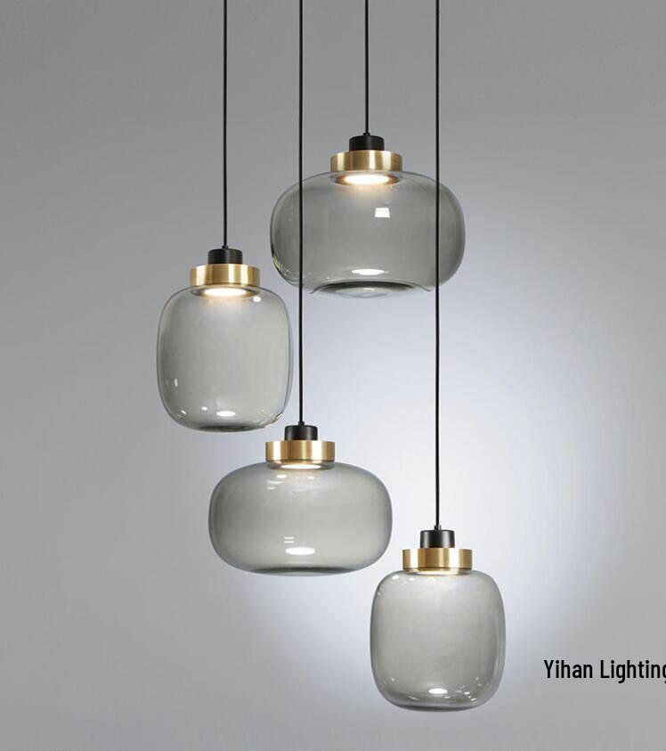 Nordic Modern Pendant Light – Minimalist Glass Fixture for Coffee Shops, Bedside, Bar Counters