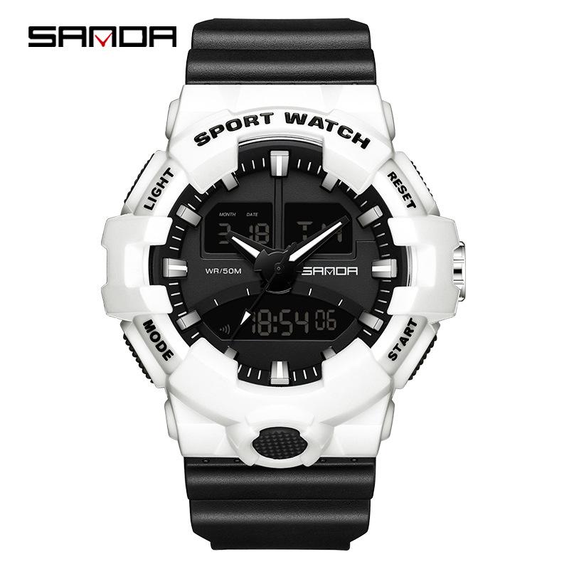 Sanda Luminous Unisex Multifunctional Casual Electronic Watch